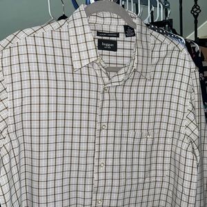 J. Crew red blue plaid shirt button up mens size large 16-16.5